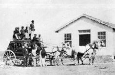 A stagecoach line in operation called Butterfield Overland Mail.